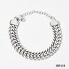 Wholesale Stainless Steel Wide Surface Bracelet With Geometric Pattern In Simple Style Pvd Vacuum Furnace Electroplated For Women