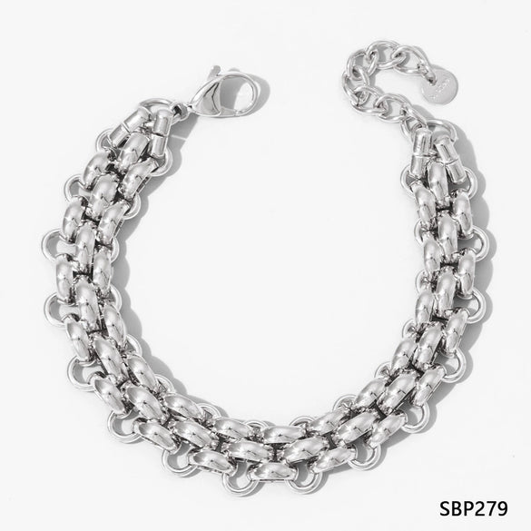 Wholesale Stainless Steel Wide Surface Bracelet With Geometric Pattern In Simple Style Pvd Vacuum Furnace Electroplated For Women
