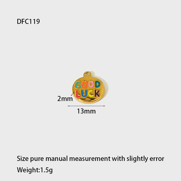 Wholesale Stainless Steel Women's Accessories With Mushroom Giraffe Pattern And Dripping Oil Treatment Necklaces Bracelets Earrings And Charms