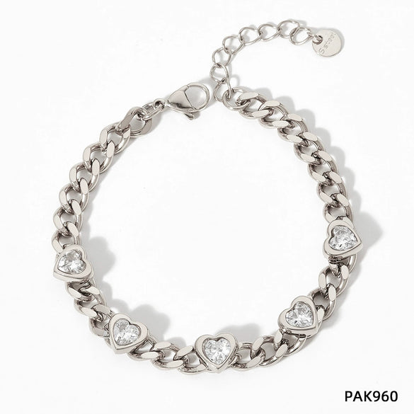 Wholesale Stainless Steel Women's Bracelet Set With Exaggerated Design Sense Wheat Chain Stitching Rhombus Pattern And Electroplating