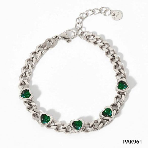 Wholesale Stainless Steel Women's Bracelet Set With Exaggerated Design Sense Wheat Chain Stitching Rhombus Pattern And Electroplating