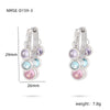 Wholesale Stainless Steel Women's Earrings Fashionable Light Luxury Geometric 18K Vacuum Goldplated With Diamond Embedded