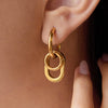 Wholesale Stainless Steel Women's Earrings Geometric Design Electroplated