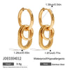 Wholesale Stainless Steel Women's Earrings Geometric Design Electroplated