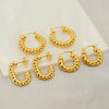 Wholesale Stainless Steel Women's Earrings Geometric Spiral Design Retro Electroplated Light Luxury Fashion