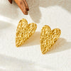 Wholesale Stainless Steel Women's Earrings Gold Plated Love Tassel With Heart Drop Geometric Pattern