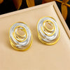 Wholesale Stainless Steel Women's Earrings Gold Plated Love Tassel With Heart Drop Geometric Pattern