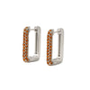 Wholesale Stainless Steel Women's Earrings Inlaid With White Stones Geometric Ushape Highend Niche Electroplated And Haoshi Inlaid