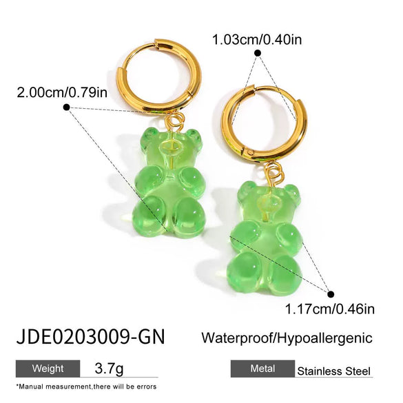 Wholesale Stainless Steel Women's Earrings With Animal And Fruit Patterns Electroplated In Youth Hot Girl Style