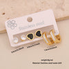 Wholesale Stainless Steel Women's Fashion Earrings With Geometric Square Heart Flower And Drop Shapes Set With Diamonds