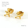 Wholesale Stainless Steel Women's Fashion Earrings With Heart Pattern And Electroplating Treatment