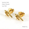 Wholesale Stainless Steel Women's Fashion Earrings With Heart Pattern And Electroplating Treatment