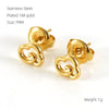 Wholesale Stainless Steel Women's Fashion Earrings With Heart Pattern And Electroplating Treatment