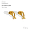 Wholesale Stainless Steel Women's Fashion Earrings With Heart Pattern And Electroplating Treatment