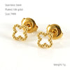 Wholesale Stainless Steel Women's Fashion Earrings With Heart Pattern And Electroplating Treatment