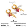 Wholesale Stainless Steel Women's Geometric Dried Flower Bud Earrings With Electroplating Design