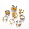 Wholesale Stainless Steel Women's Geometric Love Wings Ring With Electroplating And Hip Hop Style