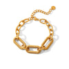 Wholesale Stainless Steel Women's Geometric Oval Chain Stitching Electroplated Bracelet