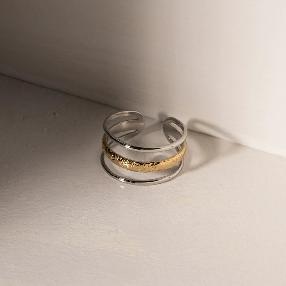 Wholesale Stainless Steel Women's Geometric Style Electroplated Plain Ring Jewelry