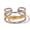 Wholesale Stainless Steel Women's Geometric Style Electroplated Plain Ring Jewelry