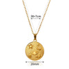 Wholesale Stainless Steel Women's Heart Shaped Geometric Pendant Necklace With 18K Plating