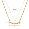 Wholesale Stainless Steel Women's Heart Shaped Geometric Pendant Necklace With 18K Plating