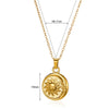 Wholesale Stainless Steel Women's Heart Shaped Geometric Pendant Necklace With 18K Plating