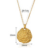 Wholesale Stainless Steel Women's Heart Shaped Geometric Pendant Necklace With 18K Plating
