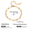 Wholesale Stainless Steel Women's Love Zircon Bracelet With Geometric Pattern And Electroplating