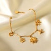 Wholesale Stainless Steel Women's Pendant Bracelet With Love Flower Bow Geometric Heart Shape Electroplated Design