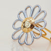 Wholesale Stainless Steel Women's Ring With Geometric Pattern Color Matching Flower Design And Electroplating