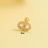Wholesale Stainless Steel Women's Simple Geometric And Flower Pattern Electroplated Butterfly Earrings For Cartilage Piercing