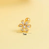 Wholesale Stainless Steel Women's Simple Geometric And Flower Pattern Electroplated Butterfly Earrings For Cartilage Piercing