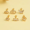 Wholesale Stainless Steel Women's Simple Geometric And Flower Pattern Electroplated Butterfly Earrings For Cartilage Piercing