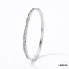 Wholesale Stainless Steel Women's Sweet Fresh Non Fading Narrow Half Ring Full Diamond Buckle Electroplated Bracelet