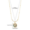 Wholesale Stainless Steel Women's Sweet Love Heart Electroplated Clavicle Necklace Jewelry