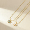 Wholesale Stainless Steel Women's Sweet Love Heart Electroplated Clavicle Necklace Jewelry