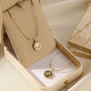 Wholesale Stainless Steel Women's Sweet Love Heart Electroplated Clavicle Necklace Jewelry