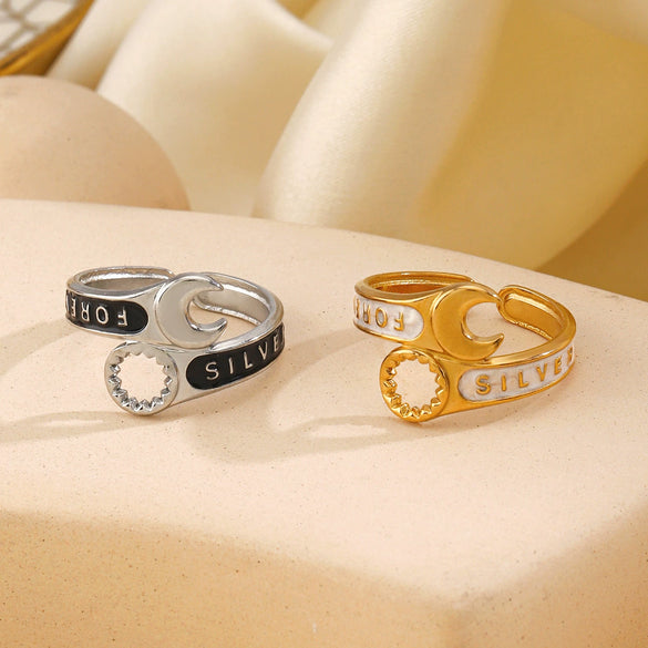 Wholesale Stainless Steel Wrench Ring Women's Retro Style 18K Gold Plated