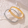 Wholesale Stainless Steel Zipper Full Diamond Bracelet With Simple Geometric Design And 18K Gold Plated Electroplating
