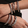 Wholesale Stainless Steel Zircon Bracelet Fashion Ol Style With Electroplating