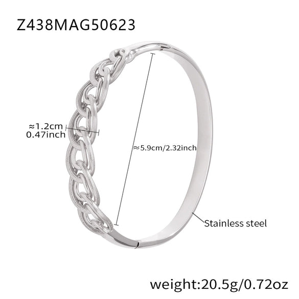 Wholesale Stainless Steel Zircon Bracelet Fashion Ol Style With Electroplating