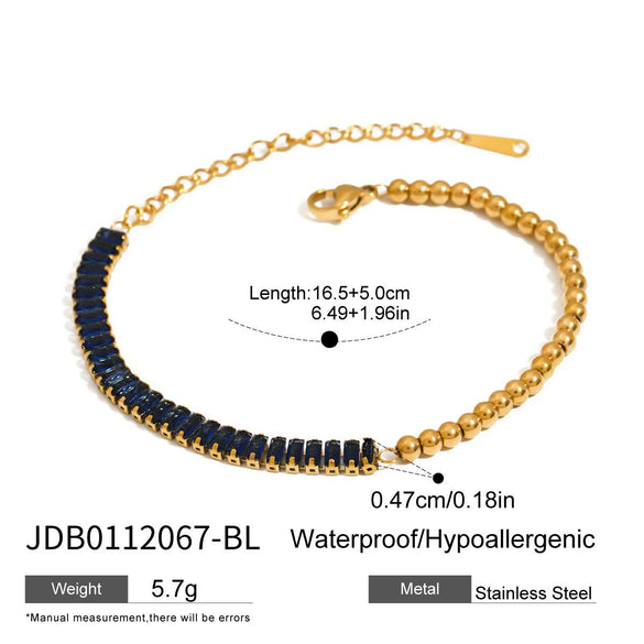Wholesale Stainless Steel Zircon Bracelet Stacked To Wear Light Luxury High End Jewelry For Women With Geometric Style And Electroplating Treatment