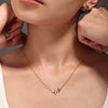 Wholesale Stainless Steel Zircon Fourleaf Flower Doublelayer Clavicle Necklace Bracelet Set With Pvd Electroplated Treatment For Women In Light Luxury Style