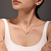 Wholesale Stainless Steel Zircon Fourleaf Flower Doublelayer Clavicle Necklace Bracelet Set With Pvd Electroplated Treatment For Women In Light Luxury Style