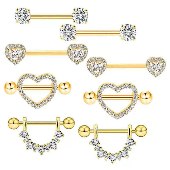 Wholesale Stainless Steel Zircon Geometric Retro Breast Jewelry With Electroplating Treatment