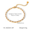 Wholesale Stainless Steel Zircon Heart Shape Flower Geometric Women's Bracelet