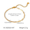 Wholesale Stainless Steel Zircon Heart Shape Flower Geometric Women's Bracelet