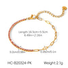 Wholesale Stainless Steel Zircon Heart Shape Flower Geometric Women's Bracelet
