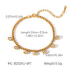 Wholesale Stainless Steel Zircon Heart Shape Flower Geometric Women's Bracelet